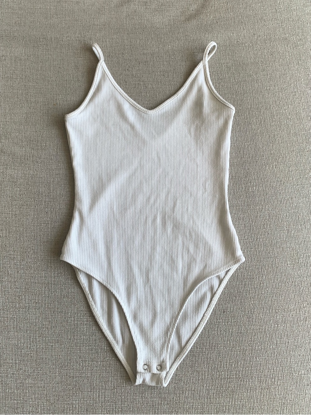 American Eagle White Ribbed Bodysuit